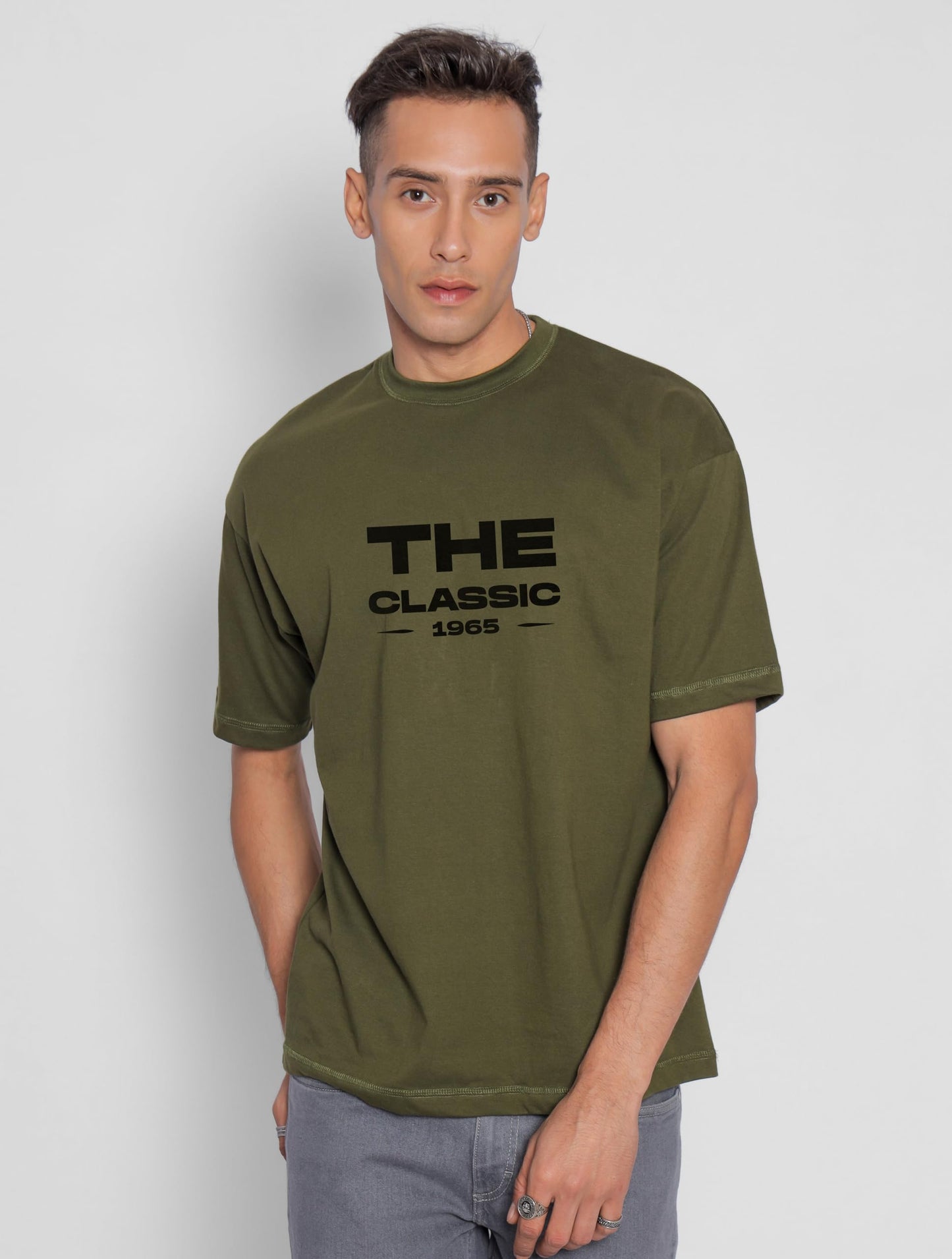 Starton Apparel Premium Unisex Oversized T-Shirt for Men Women 100% Cotton Drop Shoulder Car Graphic Front and Back Printed