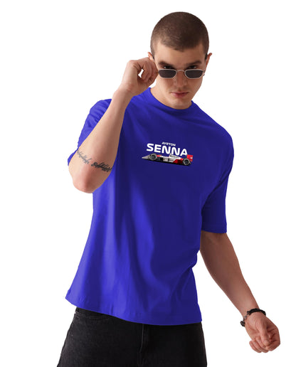 Starton Apparel Unisex Cotton Formula 1 Lewis Hamilton Norris Senna F1 Motorsport Graphic Print Oversized Fit T-Shirt