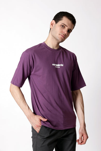 Starton Apparel 100% Pure Cotton Drop Shoulder Oversized Fit T-Shirt for Men Futuristic Cyberpunk Techwear Front and Back Print (STM-035)