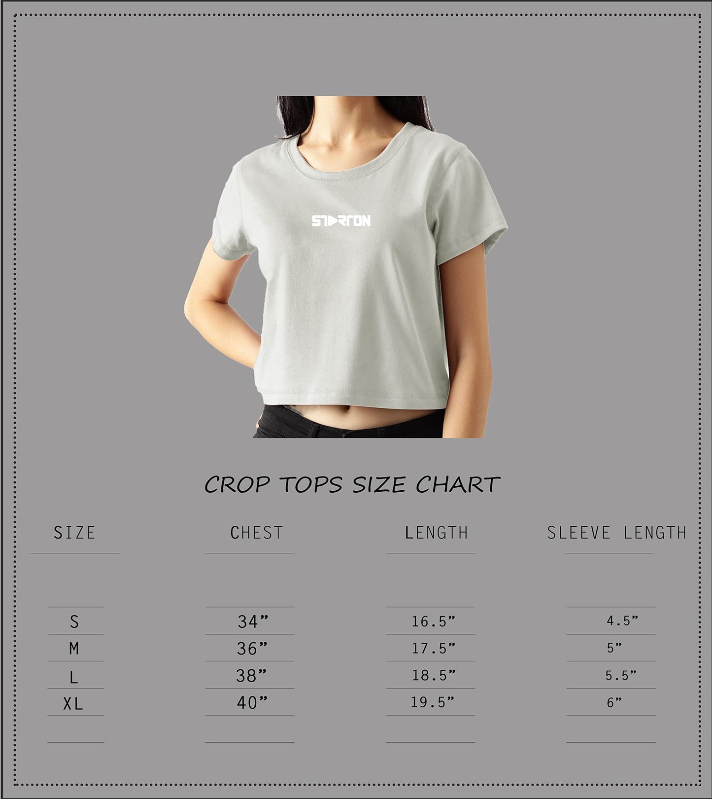 Starton Apparel 100% Cotton Round-Neck Crop Top Graphic Print || Tops for Women || Tops for Women Crop Tops for Women