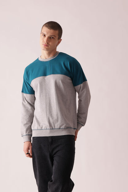 Starton Apparel Crew Neck Sweatshirt for Men 100% Cotton Terry 280GSM Heavy French Terry Dual Tone