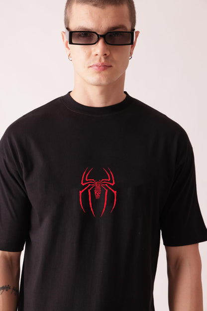 Starton Apparel Unisex 100% Cotton Superhero Graphic Printed Drop Shoulder Oversized Fit T-Shirt for Men and Women