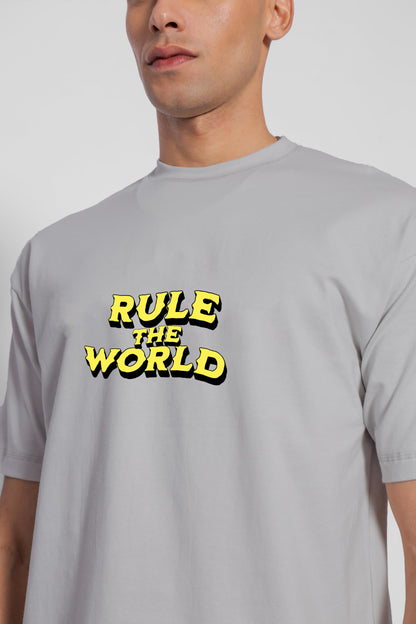 Starton Apparel Oversized and Baggy Fit Black Round Neck Half Sleeve T-Shirt in Pure Cotton Back Graphic Print and Front Print for Men