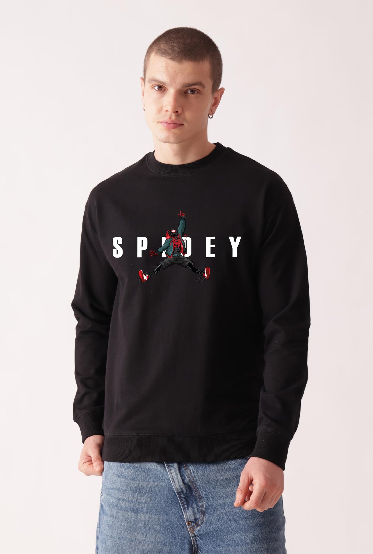 Starton Apparel Premium Oversized Sweatshirt for Men, 100% Cotton Terry 300GSM, Marvel Superhero Anime Graphic Print, Drop Shoulder