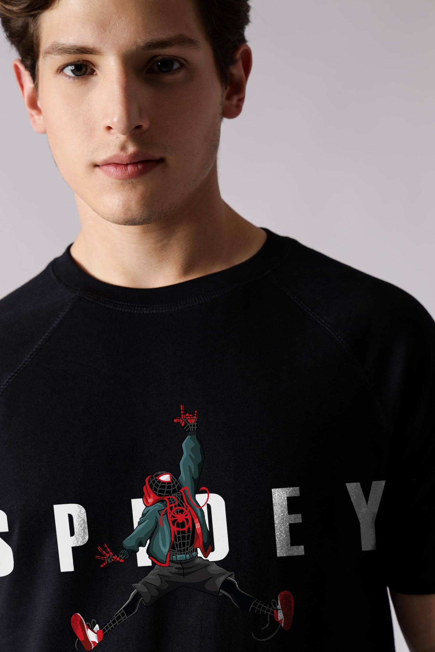 Starton Apparel 100% Cotton Spidey Superhero Graphic Regular Fit Men Raglan Sleeve Gym t Shirts for Men Workout