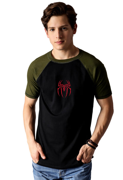 Starton Apparel Cotton T-Shirt for Men Regular Fit Raglan Sleeve Anime Superhero Graphic Print Combo Pack of 2