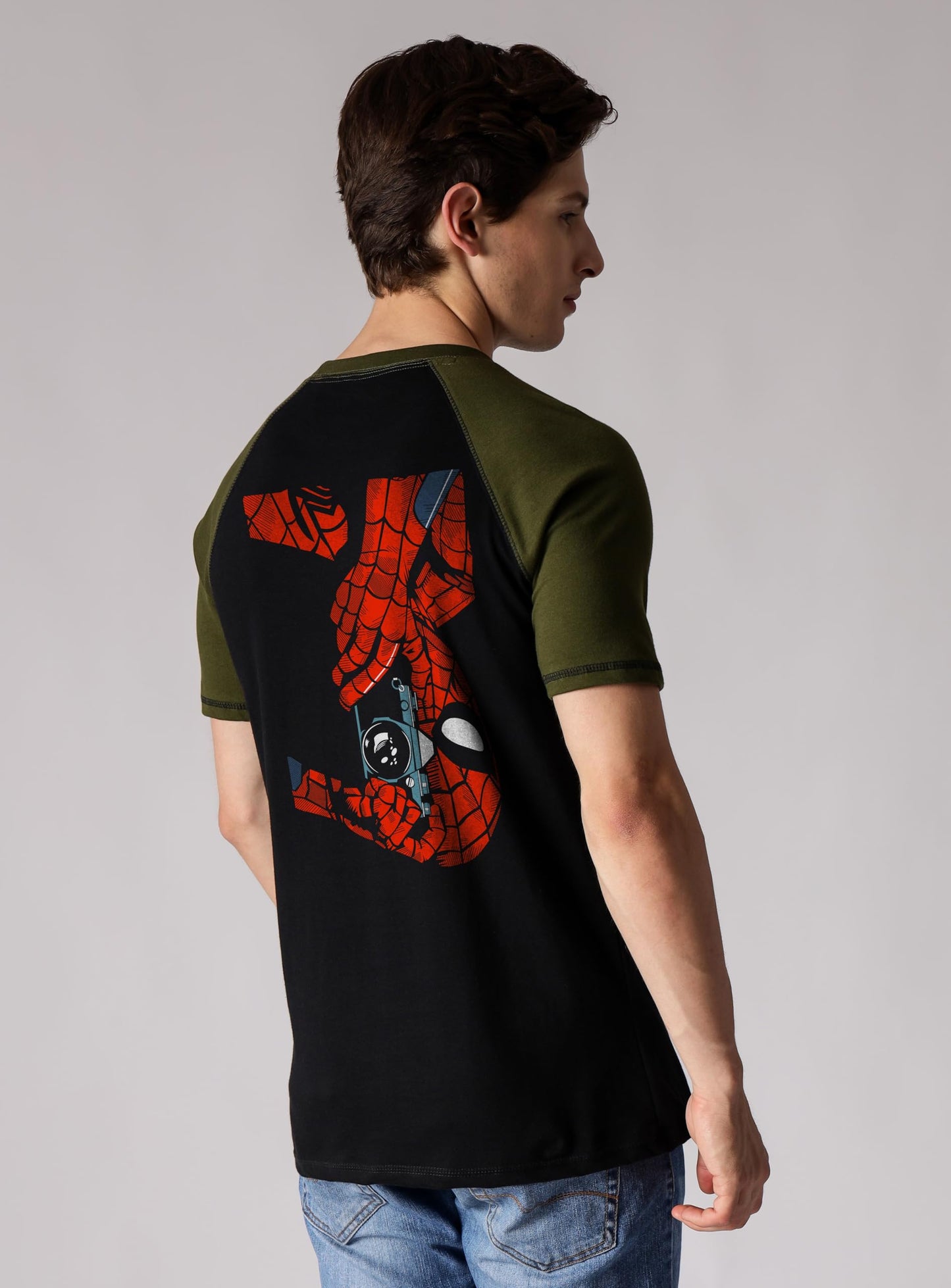 Starton Apparel Cotton T-Shirt for Men Regular Fit Raglan Sleeve Anime Superhero Graphic Print Combo Pack of 2