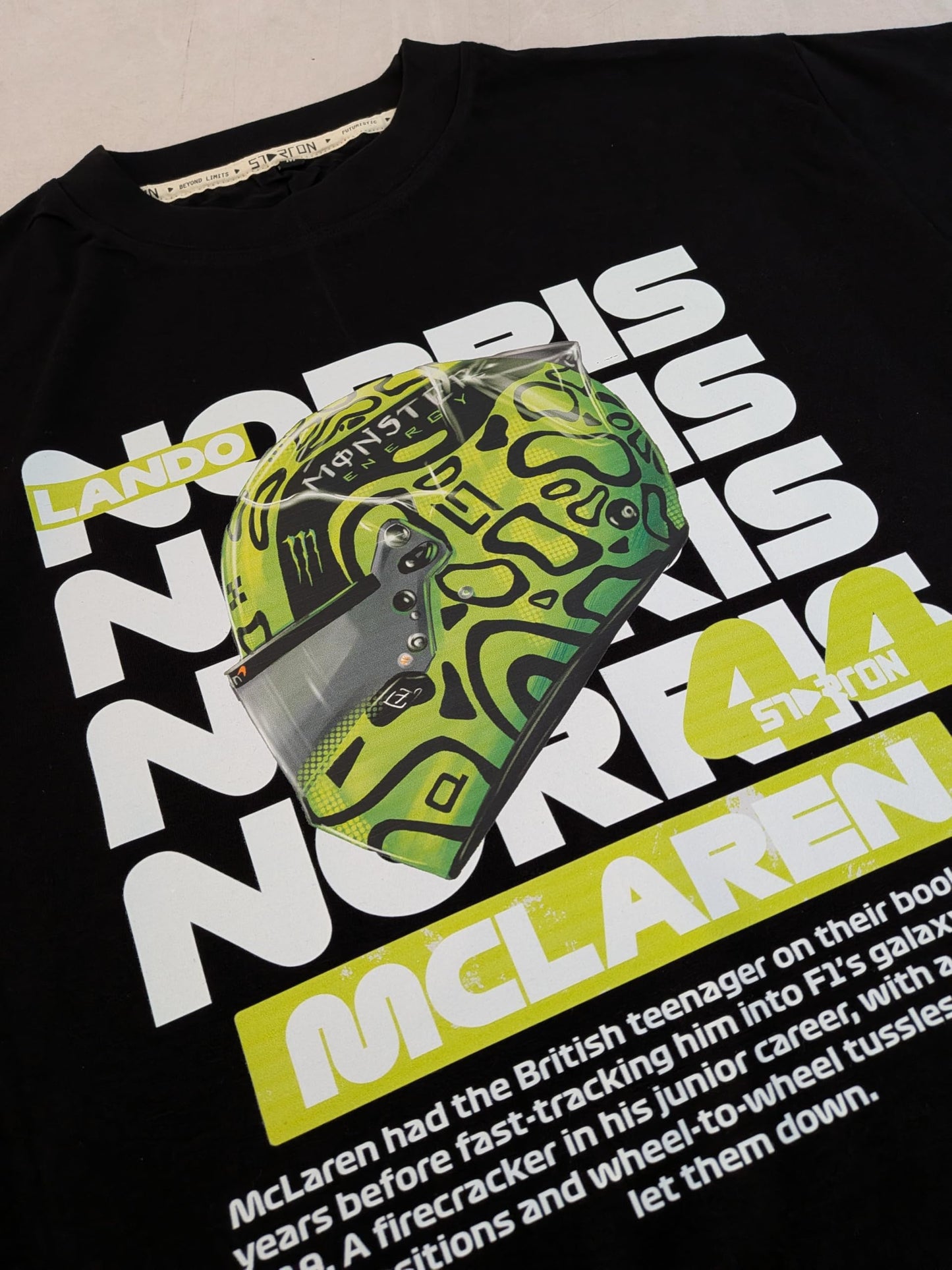 Starton Apparel Unisex Cotton Formula 1 Lewis Hamilton Norris Senna F1 Motorsport Graphic Print Oversized Fit T-Shirt
