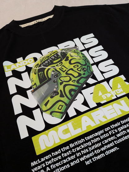 Starton Apparel Unisex Cotton Formula 1 Lewis Hamilton Norris Senna F1 Motorsport Graphic Print Oversized Fit T-Shirt