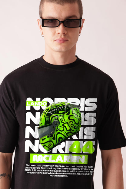 Starton Apparel Unisex Cotton Formula 1 Lewis Hamilton Norris Senna F1 Motorsport Graphic Print Oversized Fit T-Shirt