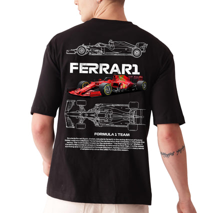 Starton Apparel Unisex Cotton T-Shirt from ula 1 Supercar Graphic Print Oversized Fit