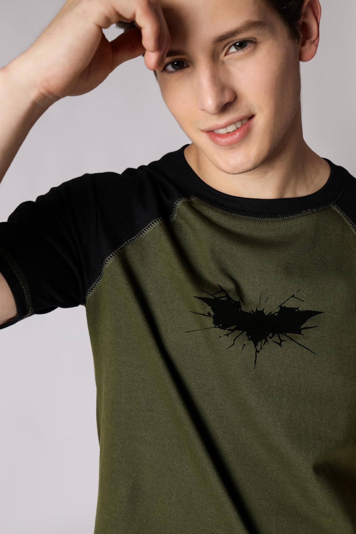 Starton Apparel Cotton T-Shirt for Men Regular Fit Raglan Sleeve Anime Superhero Graphic Print Combo Pack of 2