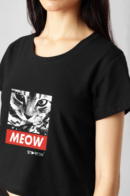 Starton Apparel 100% Cotton Round-Neck Crop Top Graphic Print || Tops for Women || Tops for Women Crop Tops for Women