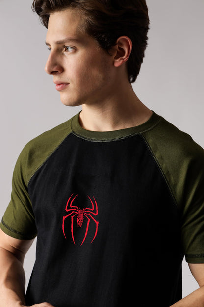 Starton Apparel Cotton T-Shirt for Men Regular Fit Raglan Sleeve Anime Superhero Graphic Print Combo Pack of 2