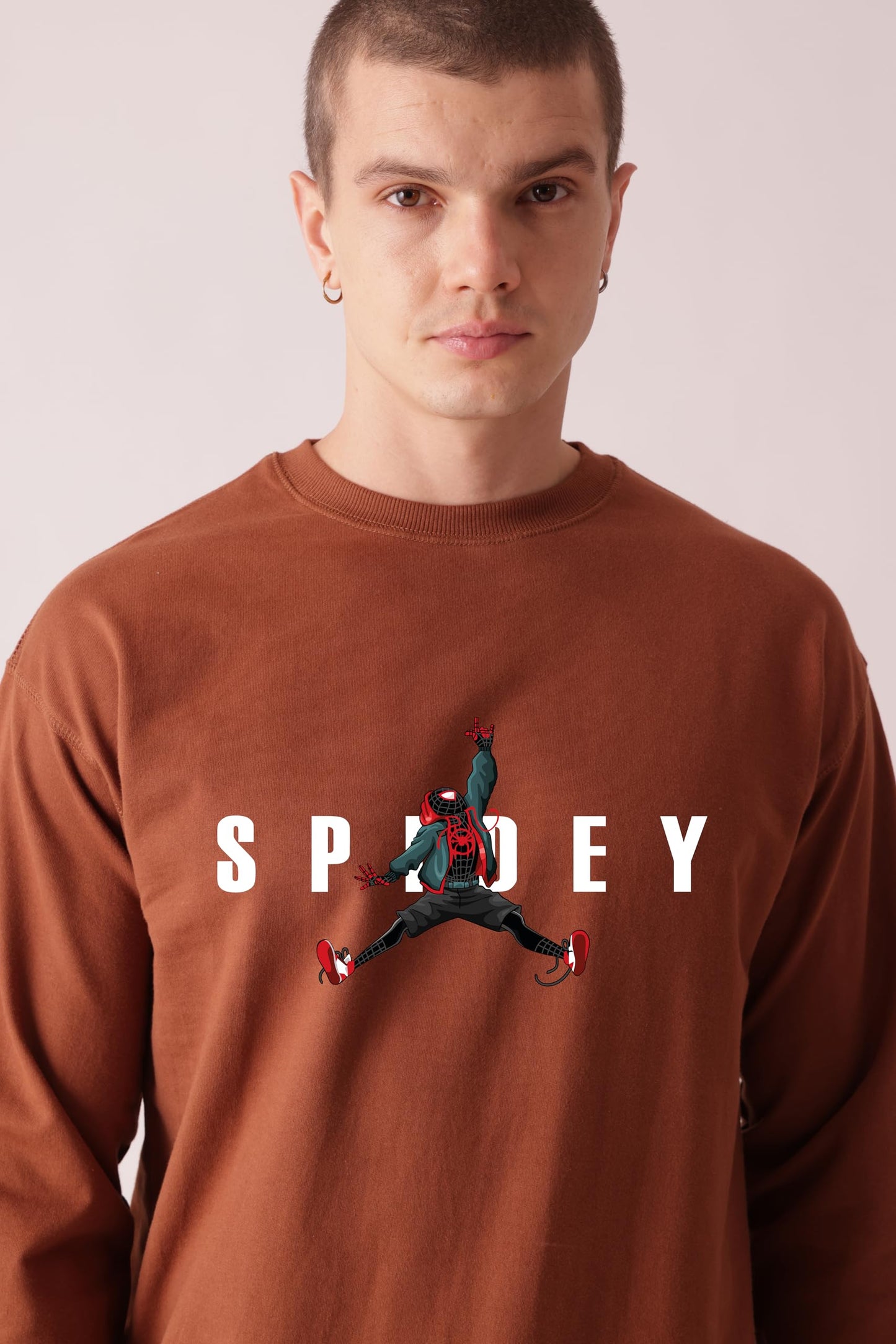 Starton Apparel Premium Oversized Sweatshirt for Men, 100% Cotton Terry 300GSM, Marvel Superhero Anime Graphic Print, Drop Shoulder