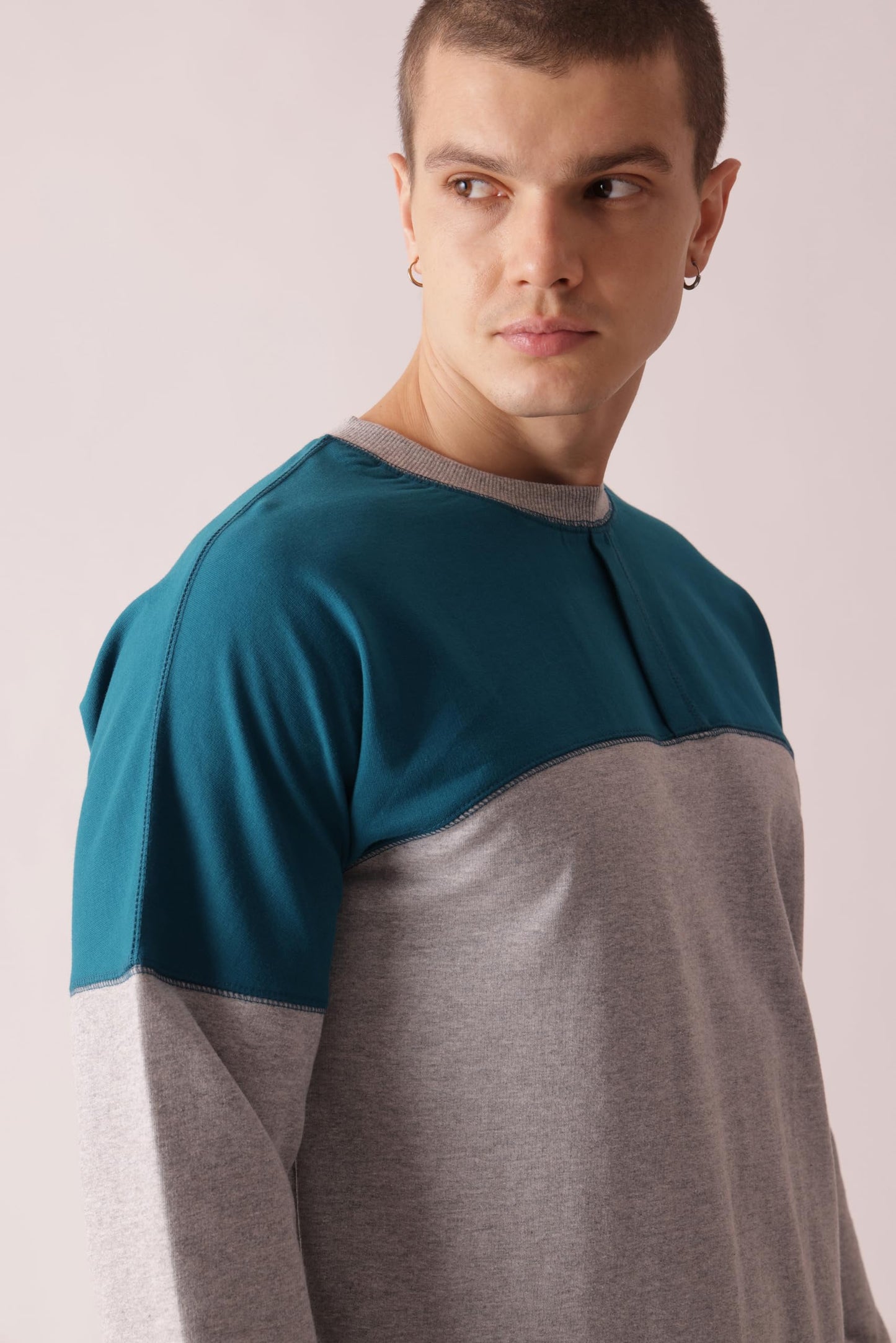 Starton Apparel Crew Neck Sweatshirt for Men 100% Cotton Terry 280GSM Heavy French Terry Dual Tone