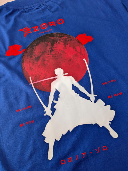 Starton Apparel Cotton T-Shirt Anime 1Piece and Fire Force Monkey D. Luffy Roronoa Zoro Graphic Oversized T Shirt for Men and Women Drop Shoulder Loose Baggy Fit Unisex