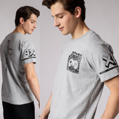 Starton Apparel Men's Round Neck T-Shirt Combed Cotton Bio-Washed 180 GSM Gamer 60FPS (STM-015)