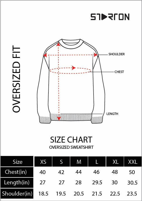Starton Apparel Pure Cotton Terry 280GSM Black Grey Placket Oversized Sweatshirt