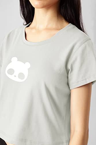 Starton Apparel Trendy Women's Round Neck 100% Pure pre Combed Cotton Stylish Western Crop Tops for Women Panda Print (STW-002)