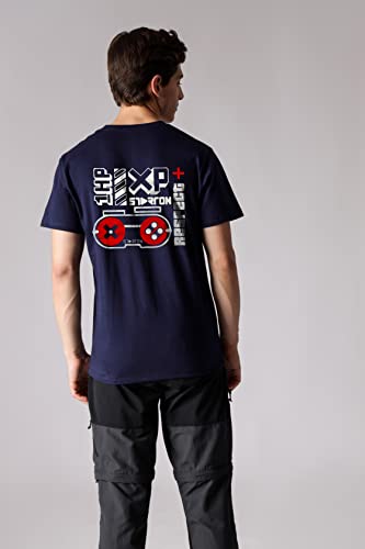 Starton Apparel XP Mixup 3D Print | Back Printed t Shirt for Men | Pre Combed Cotton (Bio-Washed) 180 GSM (STM-022)