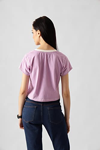 Starton Apparel Trendy Women's Round Neck 100% Pure pre Combed Cotton Stylish Western Crop Tops for Women Panda Print (STW-002)