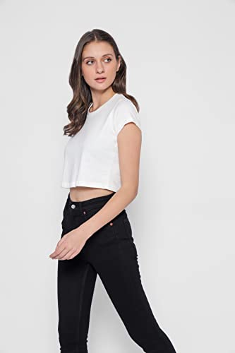 Starton Apparel Trendy Women's Round Neck 100% Pure pre Combed Cotton Coverstitched Crop Tops for Women (STW-001)