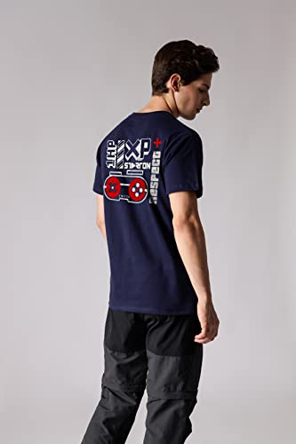 Starton Apparel XP Mixup 3D Print | Back Printed t Shirt for Men | Pre Combed Cotton (Bio-Washed) 180 GSM (STM-022)