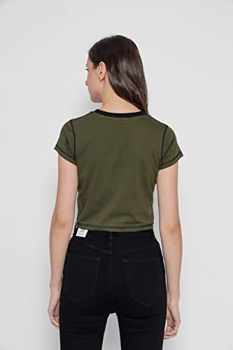 Starton Apparel Trendy Women's Round Neck 100% Pure pre Combed Cotton Coverstitched Crop Tops for Women (STW-001)