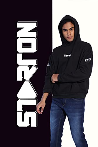z Starton Apparel Men's Oversized Hoodies Light Weight 3D Print Typo