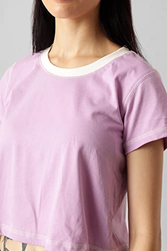 Starton Apparel Trendy Women's Round Neck 100% Pure pre Combed Cotton Coverstitched Crop Tops for Women (STW-001)