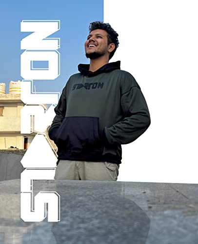 z Starton Apparel Men's Oversized Hoodies Light Weight 3D Print Typo