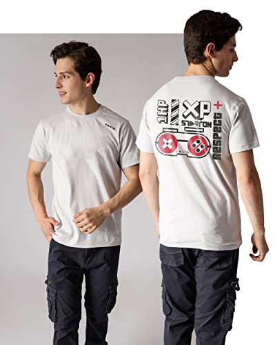 Starton Apparel XP Mixup 3D Print | Back Printed t Shirt for Men | Pre Combed Cotton (Bio-Washed) 180 GSM (STM-022)