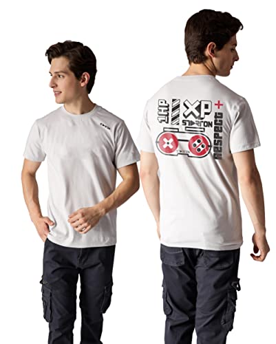 Starton Apparel XP Mixup 3D Print | Back Printed t Shirt for Men | Pre Combed Cotton (Bio-Washed) 180 GSM (STM-022)