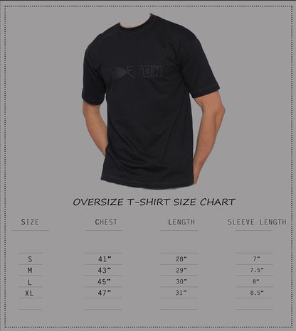 Starton Apparel Trendy Men's Round Neck 100% Pure Pre Combed Cotton Silicone and biowashed Oversize Loose Fit Drop Shoulder Half Sleeve 3D Puff Print T-Shirt for Men (STM-032)